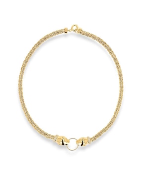 Gargantilla jaguar de pantera Joyerias Bizzarro de oro amarillo 14 K