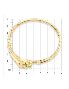 Pulsera Joyerias Bizzarro de oro amarillo con zirconia 14 K con acabado brillante