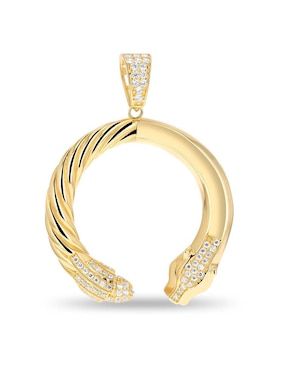 Dije de jaguar Joyerias Bizzarro de oro amarillo 14 K zirconia