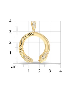 Dije de jaguar Joyerias Bizzarro de oro amarillo 14 K zirconia