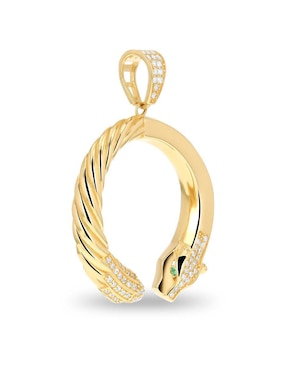Dije de jaguar Joyerias Bizzarro de oro amarillo 14 K zirconia