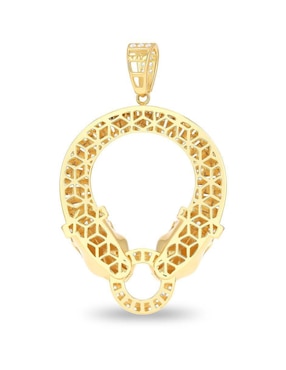 Dije de jaguar Joyerias Bizzarro de oro amarillo 14 K zirconia