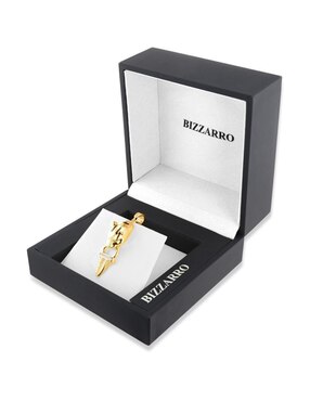 Dije de jaguar Joyerias Bizzarro de oro amarillo 14 K zirconia