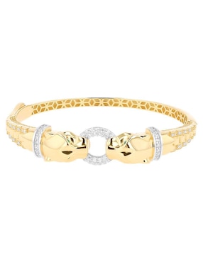 Pulsera Joyerias Bizzarro de oro amarillo con zirconia 14 K con acabado brillante
