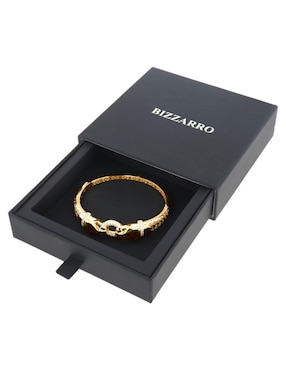 Pulsera Joyerias Bizzarro de oro amarillo con zirconia 14 K con acabado brillante