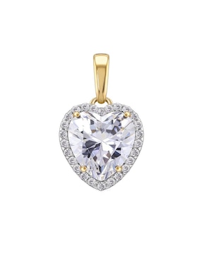 Collar con dije de corazón Abba Joyas de oro 10 K