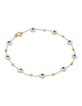 Pulsera Joyerias Bizzarro de oro amarillo 14 k con acabado brillante