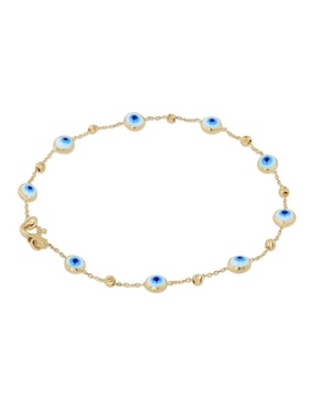 Pulsera Joyerias Bizzarro de oro amarillo 14 k con acabado brillante