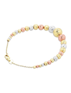 Pulsera Joyerias Bizzarro de oro florentino 14 k con acabado brillante