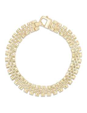 Pulsera Joyerias Bizzarro de oro amarillo 14 k con acabado brillante