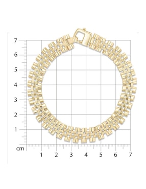 Pulsera Joyerias Bizzarro de oro amarillo 14 k con acabado brillante