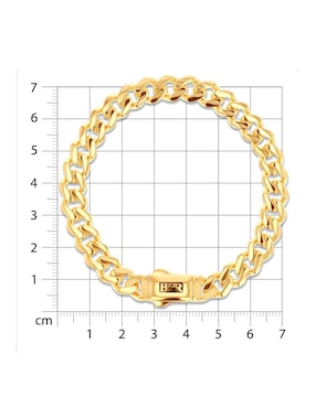 Pulsera Joyerias Bizzarro de oro amarillo 14 k con acabado brillante