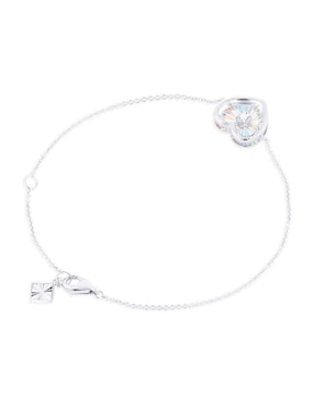 Pulsera Joyerias Bizzarro de oro blanco con diamante 14 k con acabado brillante