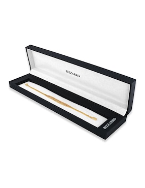 Pulsera Joyerias Bizzarro de oro florentino 14 k con acabado brillante