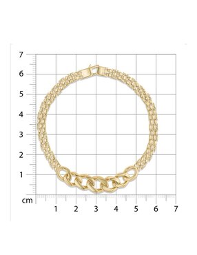 Pulsera Joyerias Bizzarro de oro amarillo 14 k con acabado brillante