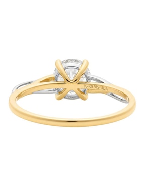 Anillo circular Joyería M De Leon 10 k de oro zirconia brillante