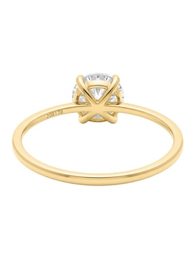 Anillo circular Joyería M De Leon 10 k de oro zirconia brillante