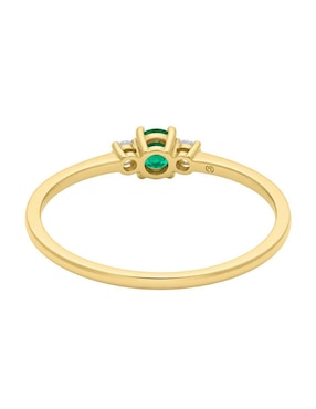 Anillo circular Joyería M De Leon 10 k de oro zirconia brillante