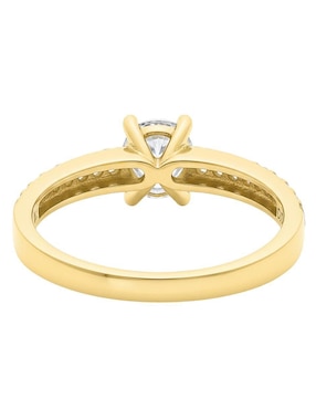 Anillo circular Joyería M De Leon 10 k de oro zirconia brillante