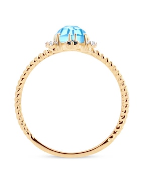 Anillo Joyerias Bizzarro 14 k de oro amarillo diamante brillante