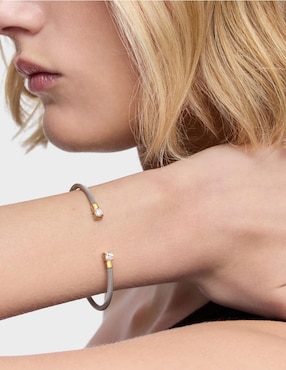 Pulsera Tous de oro con diamante 14 k Mesh LGD con acabado brillante