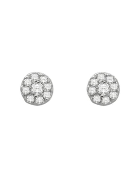 Aretes Fianelli Alethia de oro 14 K con acabado brillante diamante