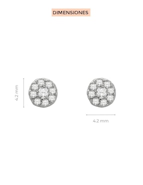 Aretes Fianelli Alethia de oro 14 K con acabado brillante diamante