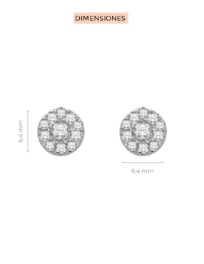 Aretes Fianelli Melisandre de oro 14 K con acabado brillante diamante