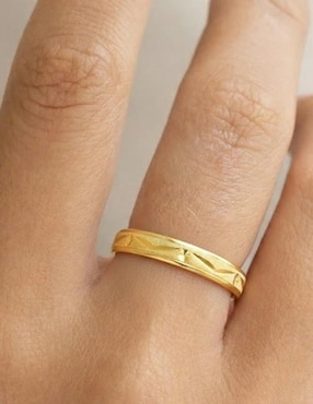 Anillo Joyería M De Leon 10 k de oro brillante