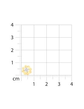Broqueles de flor Joyerias Bizzarro de oro amarillo 14 K con acabado brillante diamante