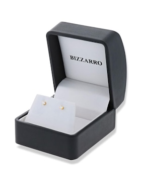 Broqueles de flor Joyerias Bizzarro de oro amarillo 14 K con acabado brillante diamante