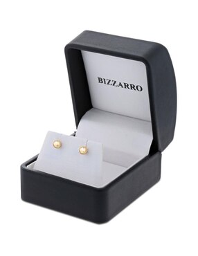 Broqueles de esfera Joyerias Bizzarro de oro amarillo 14 K con acabado brillante