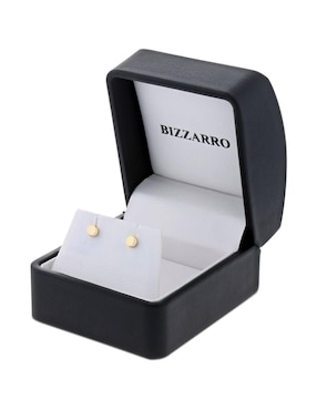 Broqueles circulares Joyerias Bizzarro de oro amarillo 14 K con acabado brillante
