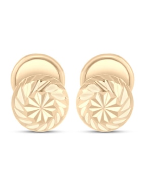 Broqueles de esfera Joyerias Bizzarro de oro amarillo 14 K con acabado brillante