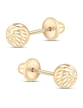 Broqueles de esfera Joyerias Bizzarro de oro amarillo 14 K con acabado brillante