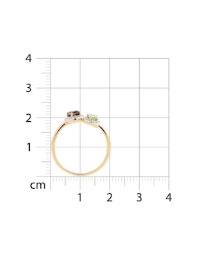 Anillo Joyerias Bizzarro 14 K de oro amarillo diamante brillante