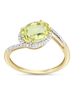 Anillo Joyerias Bizzarro 14 k de oro amarillo diamante brillante