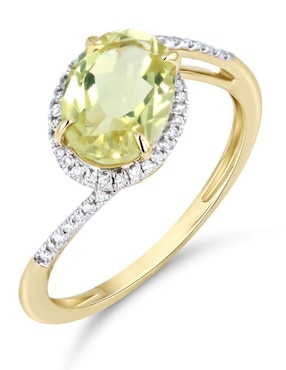 Anillo Joyerias Bizzarro 14 k de oro amarillo diamante brillante
