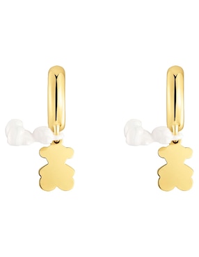 Aretes cortos de oso Tous Bold Bear de plata P 925 con acabado baño de oro