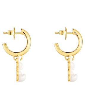 Aretes cortos de oso Tous Bold Bear de plata P 925 con acabado baño de oro