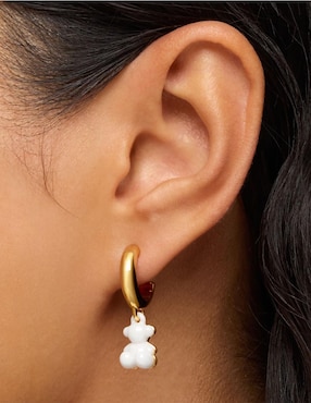 Aretes cortos de oso Tous Bold Bear de plata P 925 con acabado baño de oro