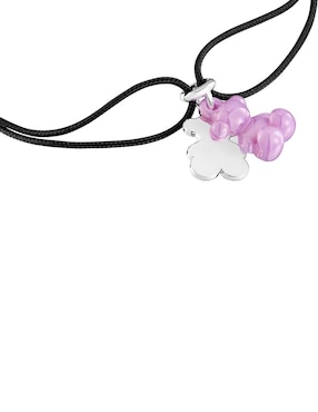 Pulsera Tous de plata con cerámica P 925 Bold Bear con acabado brillante