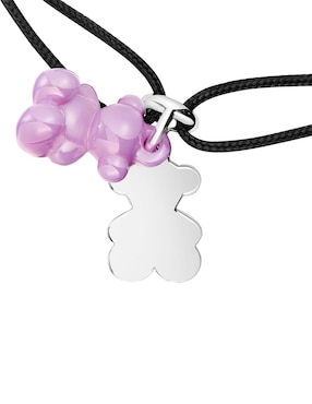 Pulsera Tous de plata con cerámica P 925 Bold Bear con acabado brillante