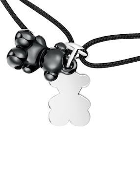 Pulsera Tous de plata con cerámica P 925 Bold Bear con acabado brillante