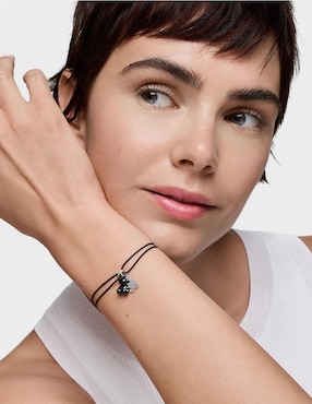 Pulsera Tous de plata con cerámica P 925 Bold Bear con acabado brillante