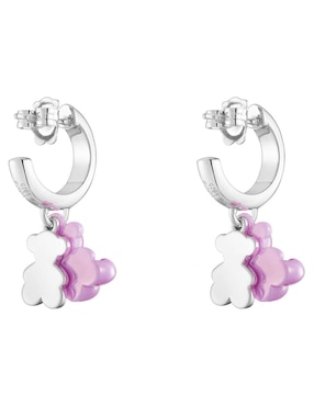 Aros de oso Tous Bold Bear de plata P 925 con acabado brillante