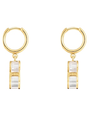 Aretes cortos de oso Tous Galaxy de plata P 925 con acabado baño de oro