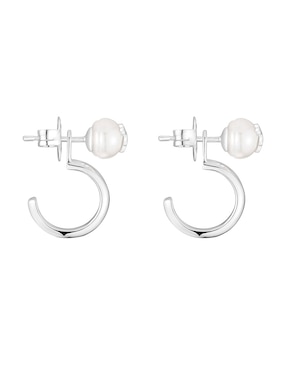 Broqueles de oso Tous Icon Pearl de plata P 925 con acabado brillante