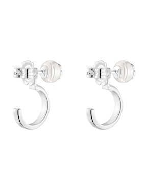 Broqueles de oso Tous Icon Pearl de plata P 925 con acabado brillante