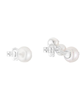 Broqueles de oso Tous Icon Pearl de plata P 925 con acabado brillante perla